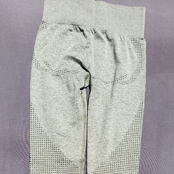 Seamless Leggings Smile Contour High Waist Workout Gym Yoga Pants Green NWT - Picture 10 of 11